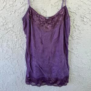 Y2k purple lace cami